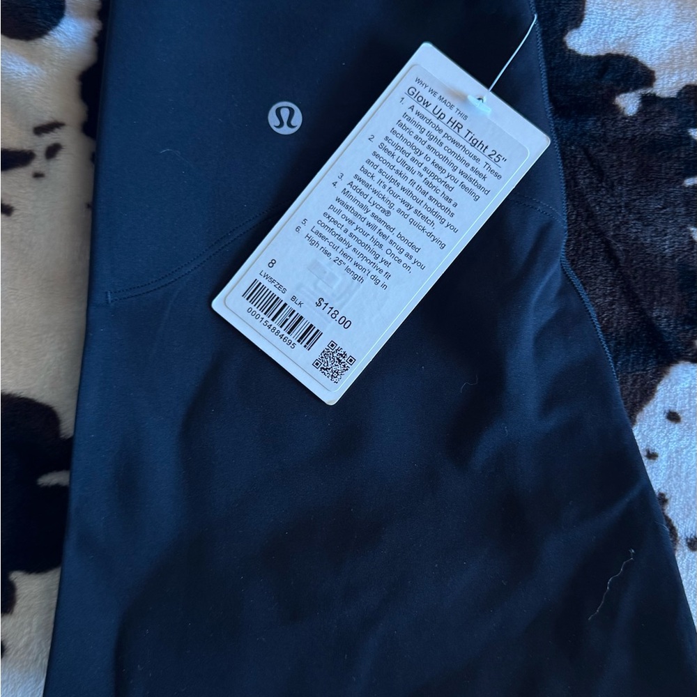 Lululemon glow up high rise right 25” size 8 NWT